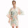 Robes en satin pour femmes Conception personnalisée en usine Impression de vêtements de nuit pour dames Robes mi-longues en gros