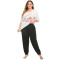 Plus Size Sleepwear,Two Piece Sets Cozy Women's Pajamas, Factory Wholesale Short Sleeve and Pants