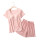 Vente en gros deux pièces de pyjama manches courtes et shorts ensembles impression personnalisée O-cou
