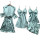 Fabricant multi-pièces de pyjamas en gros Ensembles Robe longue en dentelle de soie Lady Pretty Wear