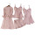 Fabricant multi-pièces de pyjamas en gros Ensembles Robe longue en dentelle de soie Lady Pretty Wear