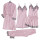 Le fournisseur en gros de pyjamas multi-pièces définit le satin de confort en soie de dentelle pour les vêtements de nuit pour femmes