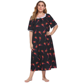 Big size night dresses,Comfort Feeling Plus Women Sleepwear,Factory Customized