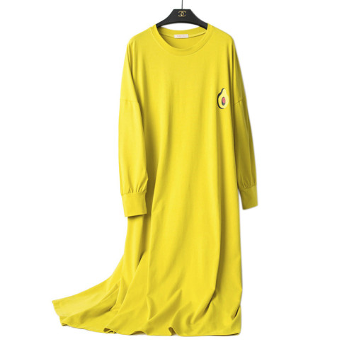 Поставщик горячей продажи взрослых пижамы повседневная ночная рубашка с длинным рукавом женщин свободный размер