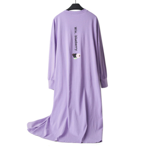 Поставщик горячей продажи взрослых пижамы повседневная ночная рубашка с длинным рукавом женщин свободный размер