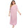 Stretchy Butterflymesh Fabric One Piece Plus Size Long Pink Nightgown With White Lace Sleepwear Factory Cheap Price