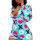 Woman's Jumpsuits, Printed Bright Color Sleepwear Ladies V-neck Onesies Wholesale