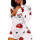 Woman's Onesie, Long Sleeve Shorts Lips Printing Low V-neck Jumpsuit Wholesale