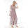 Cotton 3D White Lace With Soft Mesh Button Up Transparent Long Sleeve Night dress Loose Maternity Pajamas