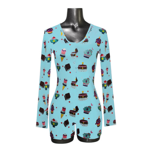 One Piece Sleepwear Adultes, Impression Personnalisée Onesie pour Femmes, Femmes Nighty Home Wear Gros