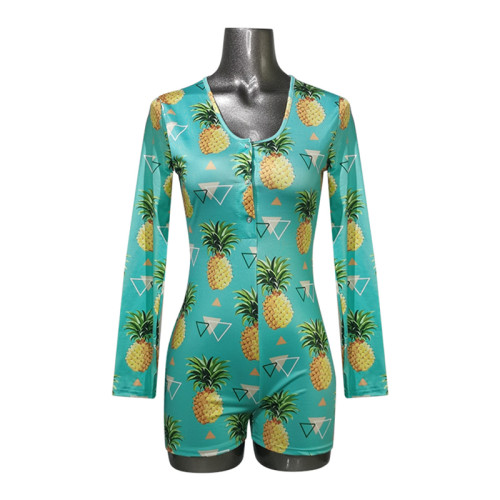 Цельная пижама для взрослых, комбинезон с принтом на заказ для женщин, женская ночная домашняя одежда оптом