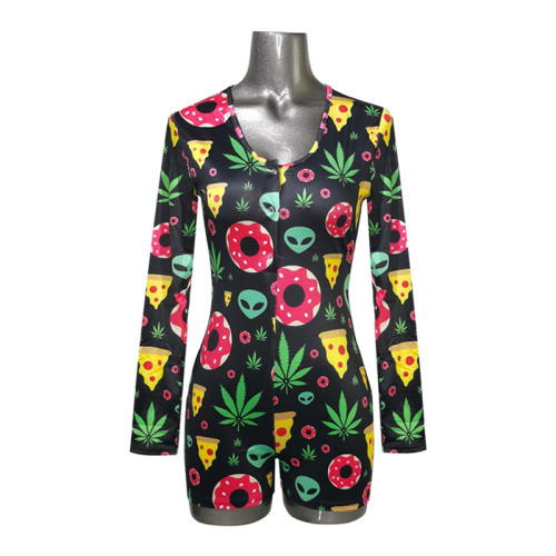 Цельная пижама для взрослых, красивая женская домашняя одежда с принтом, оптовая заводская цена, женские комбинезоны, ночные рубашки
