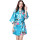 floral print silk robe，fashion bathroom bathrobe pajamas wholesale made in China