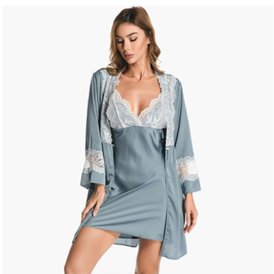 Ladies Nightgown Sets, Pretty Elegant Sleepwear,Solid Lace Woman Nightwear Factory Price