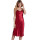 Soft Imitation Silk Solid Color Fitted Waist Long Slip Dress Nightgown Vintage Style For  Bedroom