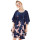 Vêtements de nuit en soie grande taille, jolie impression chemise de nuit pour femmes élégantes, vêtements de nuit décontractés en gros en vrac