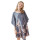 Vêtements de nuit en soie grande taille, jolie impression chemise de nuit pour femmes élégantes, vêtements de nuit décontractés en gros en vrac