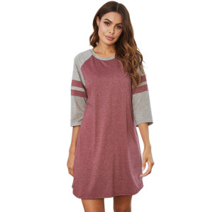 Wholesale women's sleepwear,Knee-length Nightgown for bedroom,Factory Price Custom