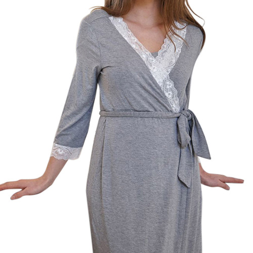 Пижамы Пижамы для женщин, Ночная рубашка большого размера с v-образным вырезом для женщин, Пижамы оптом из атласа для женщин