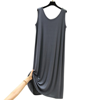 Ladies Nightgown, Woman's Vest V-neck Sleepwear, Women Cozy Dress PJs Manufacturer