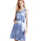 Ladies Nightgown Vest, Silk Sleeveless One piece Casual Knee-length Nightdress Wholesale