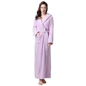 Women and Men Flannel Pajamas, Polyester Bathrobes Low MOQ, Solid Casual Sleeping Wear Factory Price