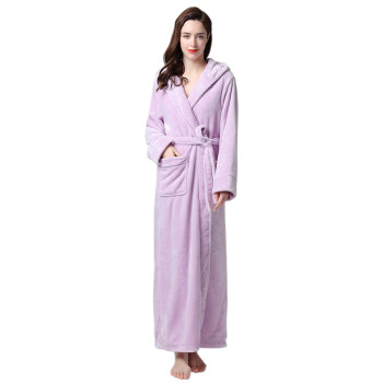 Women and Men Flannel Pajamas, Polyester Bathrobes Low MOQ, Solid Casual Sleeping Wear Factory Price