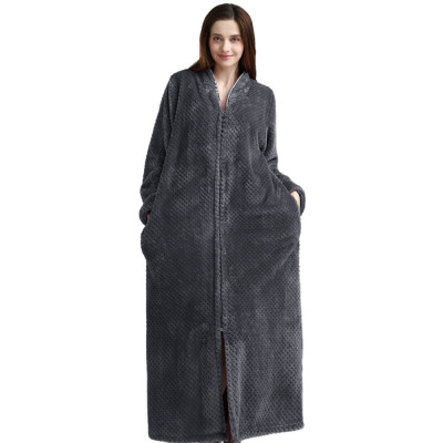 Bathrobe Robes for Women,Women Flannel Comfort Long Robe,Wholesale Sleeping Loose Couple Pajamas