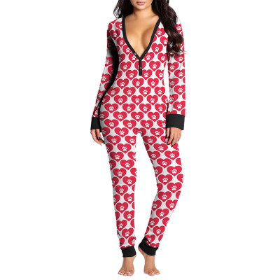 Роскошное женское ночное белье, женские комбинезоны для сна с длинным рукавом, пижамы оптом с красивым принтом