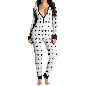 Vêtements de nuit de luxe pour femmes, vêtements de nuit à manches longues pour femmes, vêtements de nuit en gros avec joli imprimé