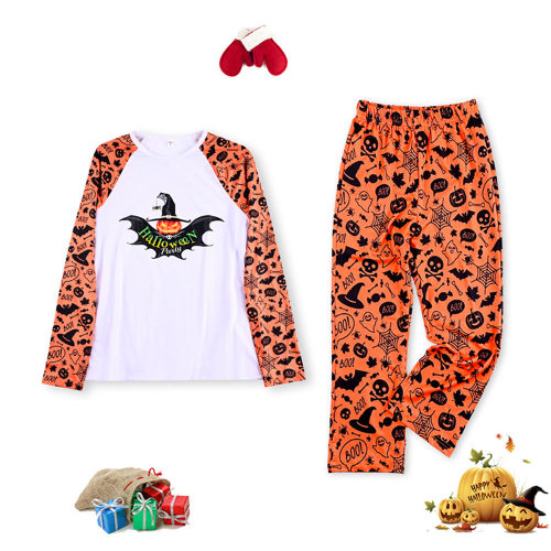 Подходящие пижамы на Хэллоуин, семейный костюм для мальчиков и девочек с милым принтом, пижамы для женщин и мужчин по заводской цене