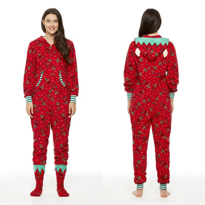 Christmas Pajama Party,European and American Hot Sale One Piece Wear,Wholesale Customized Size Nightwear