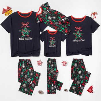 Matching Family Christmas Pajamas,New Arrival Printed European and American,Wholesale Pajama Set for Family