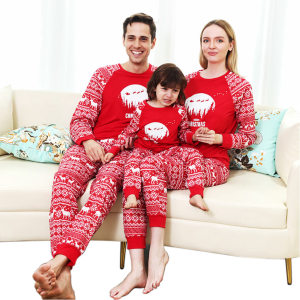 Kids Christmas Pajamas,Boys and Girls Pretty Wear at Home Party,Large Size Pyjamas for Couple Wholesale