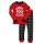 Kids Christmas Pajamas,Red Top and Plaid Pants Loose Casual,Manufacturers Fashion Cheap Clothes for Family