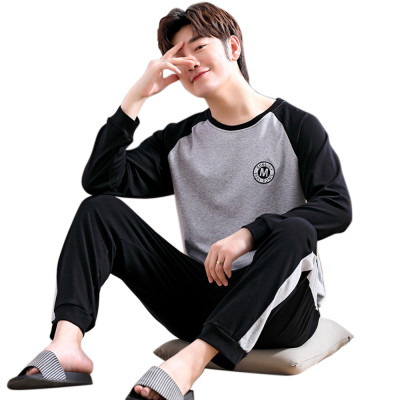 Men's Pajamas Set, Drop shipping Wholesale O-neck 100% Cotton Sleepwear, China Factory