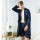 Men's Silk Pajamas Set,Solid Long Sleeve Robe Shorts Set, High Quality Shiny Fabric Wholesale Men Pjs