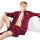 Men's Silk Pajamas Set,Solid Long Sleeve Robe Shorts Set, High Quality Shiny Fabric Wholesale Men Pjs