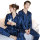 Couple Silk Pajamas, Women's Long Sleeve Home Wear Set Strip Solid Color, OEM / ODM Service