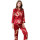 Plus Size Sleepwear, Silk Couple Pajamas Set, Long Sleeve Suit Men's and Women's V-neck Wholesale