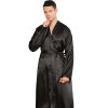 Silk Men's Robe, Cardigan Nightgown Loose Long Sleeve, Wholesale Spring and Autumn Glossy Bathrobe