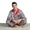 Silk Pajama Set, Men's European and American Style Sleepwear, Thin Lapel Leisure, Factory Outlet