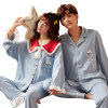 Men's Long Sleeve Pajamas, 100% Cotton Couple Pajamas, Korean Style Women Sleepwear, Chinese Suppliers