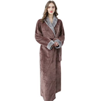 Women Winter Pajamas,Thickened Flannel Couple Nightgown,Knitted Velvet Bathrobe Nightgown Chinese Suppliers