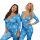 One Piece Sleepwear Womens, New Printed V-neck Tights Long Sleeve Pants Factory Price