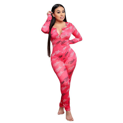 Sexy Style One Piece Pajamas With Back Flap Plus Size Rompers for Women Custom Size and Prints