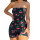Women's Sleeveless Bodysuit, Strapless One Piece Printed Tube Top Jumpsuit OEM/ODM
