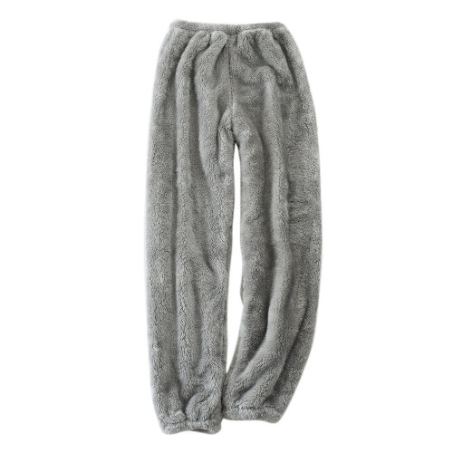 Soft Flannel Heavy Weight Solid Color Customized Pajamas Lover Trousers For Bedroom