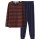 Men's Pajamas Set, Crew Neck Long Sleeve Sleepwear, Leisure Breathable Elastic Wholesale