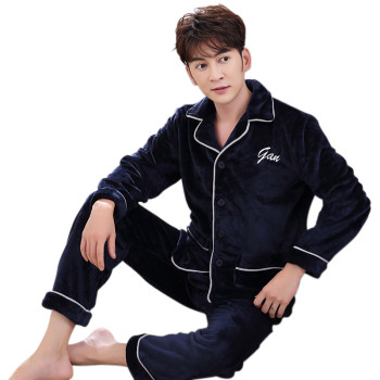 Flannel Men's Pajamas, Long Sleeve Couple Pajamas,Thicken Knitted Suit Leisure, Manufacturers